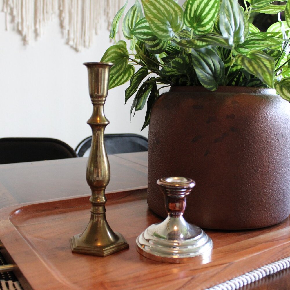 set of 2 vintage candlesticks